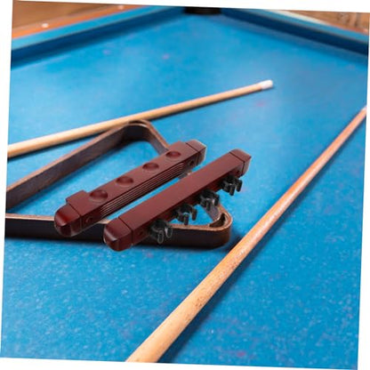 BESPORTBLE 1set Billiard Rack Holder Wall-mounted Wooden Display Stand for Pool Cues Space-saving Design Construction Easy Installation Storage for Billiard Accessories Wine