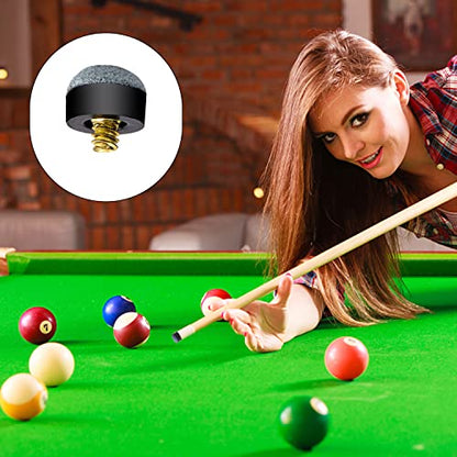 GSE Games & Sports Expert 10 Pieces 12mm/13mm Billiard Pool Tips, Soft/Hard Screw-on Tips Replacement or White Pool Cue Stick Nylon Ferrules Replacement - size: 13mm, style: Soft Tip