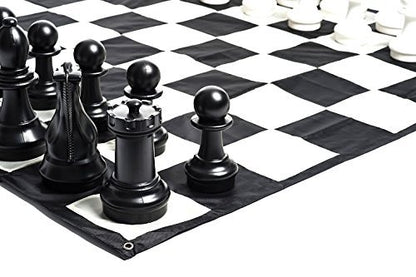 MegaChess Chess Game Mat - Nylon - Large Size - Compatible with 12 Inch and 16 Inch Chess Sets and 4 Inch Checkers
