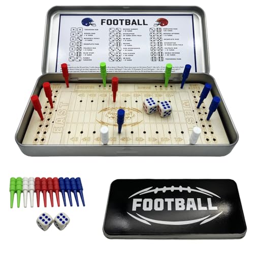 Portable Tabletop Football Dice Game for Adults, Dice Football Board Game for Travel, 9.5 x 19.5 cm Interactive Tabletop Football Game for Social Play - color: Football