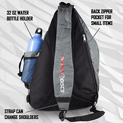 Disc Golf Backpack Slinger Bag | 6-12 Discs | Multiple Colors - color: Gray