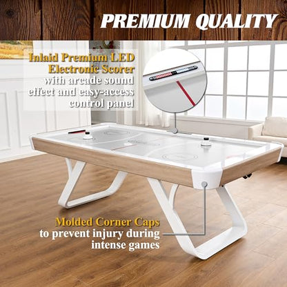 Barrington Billiards Air Hockey Table with Accessories, Perfect for Family Game Rooms | with Accessories - style: 7.5 Ft Camden