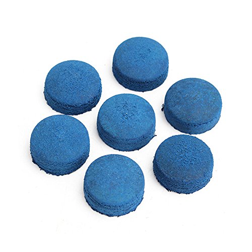 50pcs/lot 9mm/10mm/11mm/12mm/13mm Blue Billiard Pool Cue Tips Hardness in M Billiard Snooker Cue Stick Tip Billiard Accessories Master Tip for Black Ball Club (Blue, 10mm) - size: 10mm