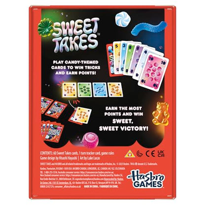 Hasbro Gaming Sweet Takes Game | Candy Themed Family Card Game for Kids, Teens, and Adults | 2 to 5 Players | 30 Mins. | Fun Summer Activities | Vacation Travel Essentials | Ages 8+