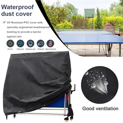 Ping Pong Table Cover Waterproof Folding Black Choth Furniture Protection for Household - color: 280x150x5