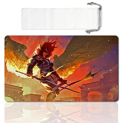 Board Game MTG Playmat Games Size 60X35 cm CCG Compatible for MTG CCG RPG Trading Card Game (Aurelia, The Warleader) - color: Aurelia, the Warleader