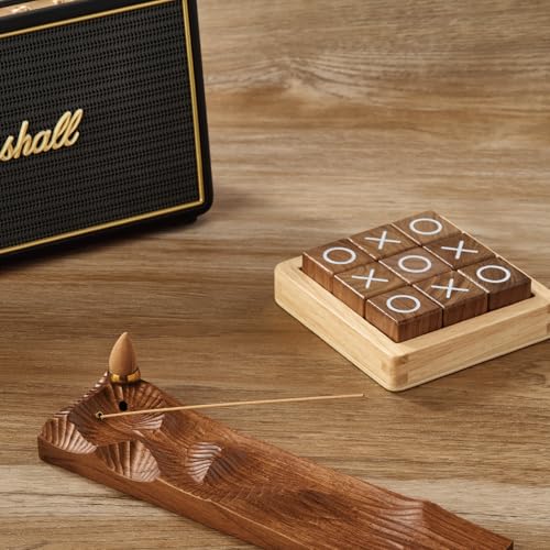 Tic Tac Toe Board Game Noughts Crosses Games Coffee Table Decor for All Ages Size 4 by 4 Inch