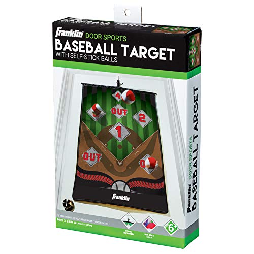 Franklin Sports MLB and NFL Target Toss Game - Kids Over The Door Mini Throwing Game - Perfect Indoor Toy for Kids - style: Baseball