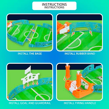 EXPRESSIONS Tabletop Soccer Game – Portable Mini Soccer Goal with 4 Balls Included | Desktop Hand Soccer Training Toy | Fun Desk Game for Office, Work & Travel | Great Gift for Kids & Adults - style: Soccer