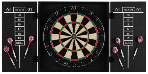 Accudart D4212 Thin Profile Dartboard Cabinet Set