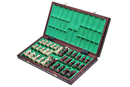 Beautiful Handcrafted Wooden Chess Set with Wooden Board and Handcrafted Chess Pieces -1-2 Players, Gift idea Products (21" (55 cm))