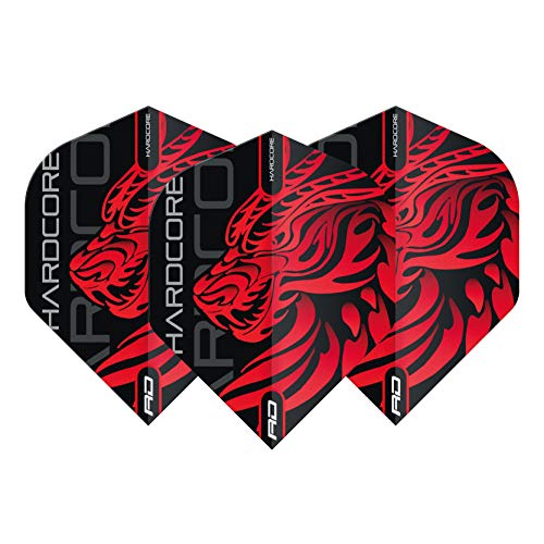 RED DRAGON Hardcore Players Dart Flights - 3 Sets Per Pack (9 Dart Flights in Total) - color: Jonny Clayton