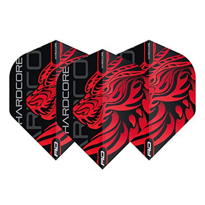 RED DRAGON Hardcore Players Dart Flights - 3 Sets Per Pack (9 Dart Flights in Total) - color: Jonny Clayton