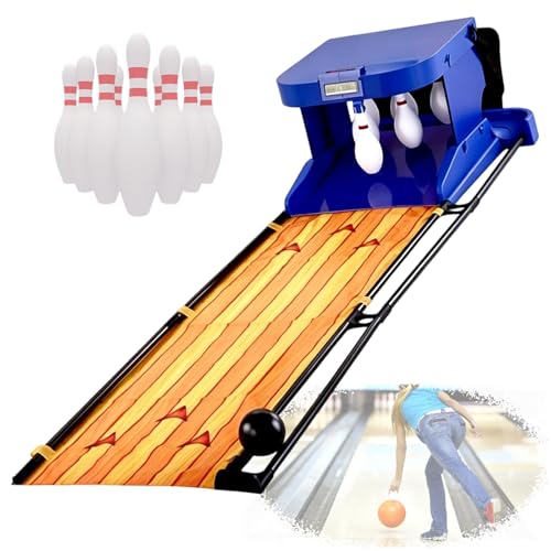 Bowling Alley for Home Machine, Indoor Electronic Bowling Alley Game with Automatic Ball Reset, Portable Home Arcade with LED Scoreboard, for Gathering Home 3.5M - size: 3.5M