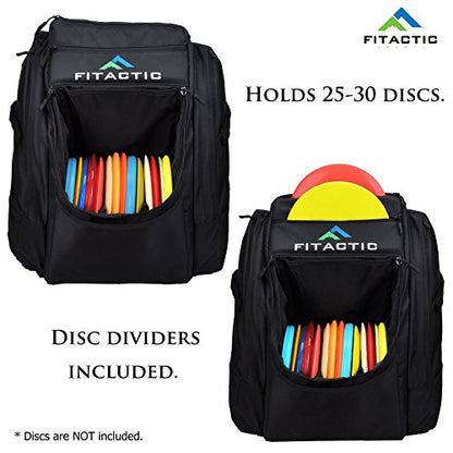 FITACTIC Luxury Frisbee Disc Golf Bag Backpack (Capacity: 25-30 Discs)