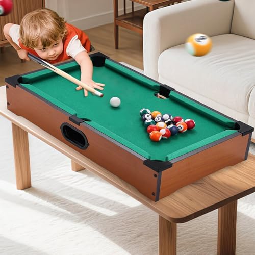 Mini Pool Table Toy – Portable Billiards Game Table for Kids & Adults, Desktop Billiard with Balls & Sticks, Family Game Night Gift for Boys Girls - color: Style B