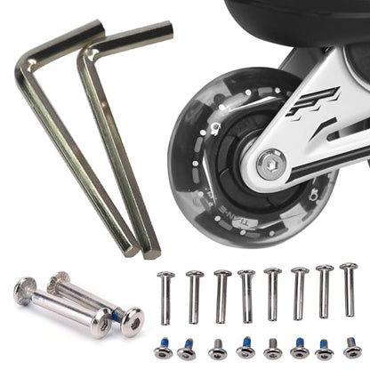 10 Pack Inline Skates Wheel Mounting Screws and Bolts Set Roller Skating Brake Mount Screw Bolt Kit for Roller Blade Wheels Replacement Adjustable Inline Skate Roller Hockey Wheels Repair