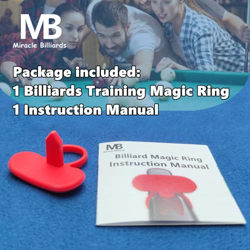 Cue Grip Trainer with Instruction Manual for Billiards & Pool - Silicone Alignment Ring, Improve Your Stroke & Shot Accuracy | Billiard Practice Aid Billiard Training Aids Billiards Accessories