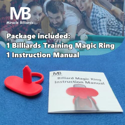 Cue Grip Trainer with Instruction Manual for Billiards & Pool - Silicone Alignment Ring, Improve Your Stroke & Shot Accuracy | Billiard Practice Aid Billiard Training Aids Billiards Accessories