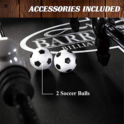 Barrington Foosball Multiple Styles Soccer Foosball Tables, Durable & Stylish Designs with Tabletop Sports Soccer Balls, Perfect for Family Game Rooms - style: 56 In. Allendale