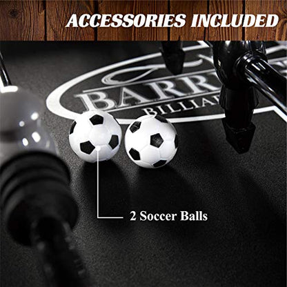 Barrington Foosball Multiple Styles Soccer Foosball Tables, Durable & Stylish Designs with Tabletop Sports Soccer Balls, Perfect for Family Game Rooms - style: 56 In. Allendale