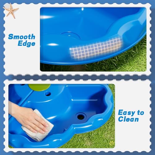 3 in 1 Water Table for Toddlers 1-3 Years, Kids Summer Activity Sensory Play Outdoor Beach Backyard Sand Water Table Toys for Toddlers 18M+, Birthday Gift Toys for Boys Girls - style: 8928