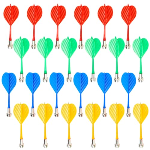 HELLO PAPAYA 12Pcs Magnetic Darts Accessories for Magnet Dart Board,4 Colorful Safe Plastic Darts Replacement Dart,for Kids Adults Target Game Toys
