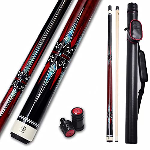 Collapsar CXL Pool Cue with 1X1 Hard Case,Low Deflection Shaft 13mm Black Tip Billiard Ques Sticks,58" 2-Pieces 19-21 oz Professional Pool Stick Set - color: CXL100+Joint Protector+Hard Case, size: 19 ounce