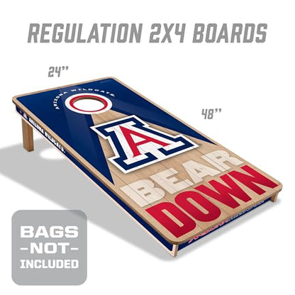 YouTheFan NCAA 2' x 4' Slogan Series Professional Wood Cornhole Game - color: Arizona Wildcats