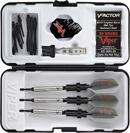 Viper V-Factor 90% Tungsten Soft Tip Dart Set with Case - style: Partial Shark Fin (20 Grams)