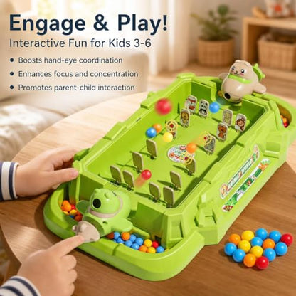 predolo Mini Pinball Game, Airplane Theme Pinball Machine with Lights and Sounds, Electronic Scoring Desktop Game, Portable Pinball for Kids 4+