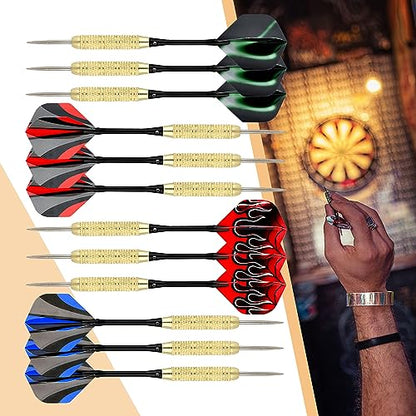 Steel Tip Darts Set 18 Grams15 Pack Steel Barrels - style: m alu 12