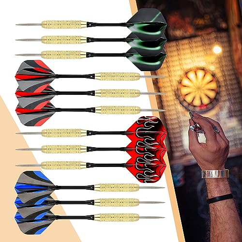 Steel Tip Darts Set 18 Grams15 Pack Steel Barrels - style: m alu 12