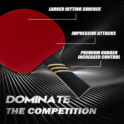 Senston Professional Table Tennis Paddle with Carbon Technology, Ping Pong Paddle Set for Advanced Player, Superior Control Ping Pong Rackets for Competition