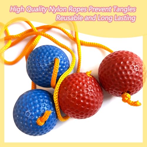 12 Pack Ladder Balls Ladder Toss Balls Replacement with Storage Bag for Toss Match (‎Red Blue Green Orange)