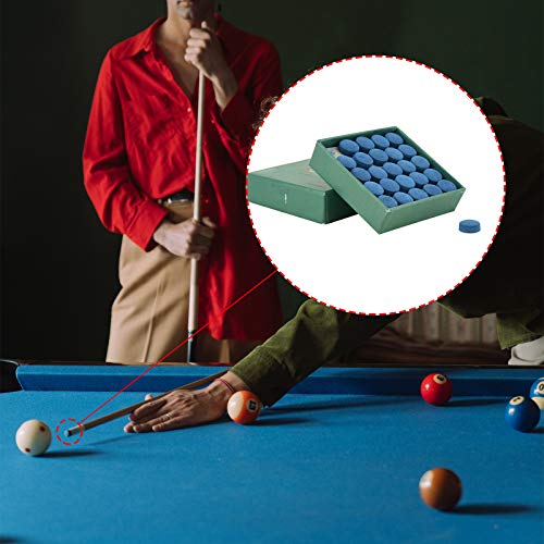 CM Pack of 50 Billiard Cue Tips Glue-on Pool Tips Replacement Kit 10mm Pool Stick Tips with Cue Tip Rubber Protector Cover for Pool Cues and Snooker-Blue