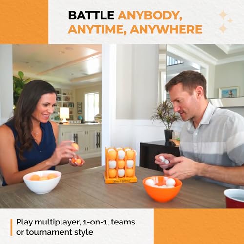 Bounce Battle Marbled Edition Game Set - Fast-Paced Ball Bounce Game, 27 Balls - Ages 8+