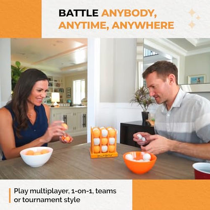 Bounce Battle Marbled Edition Game Set - Fast-Paced Ball Bounce Game, 27 Balls - Ages 8+