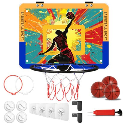 Indoor Basketball Hoop for Kids, 40x30cm Backboard