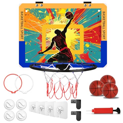 Indoor Basketball Hoop for Kids, 40x30cm Backboard