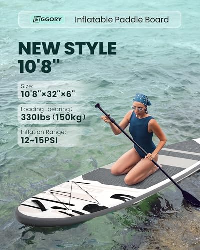 Inflatable Paddle Board,Stand Up Paddle Board Set, Extra Wide SUP Board with Removable Fin, Floating Paddle, Hand Pump, Waterproof Phone Pouch,Traveling Board - color: E black
