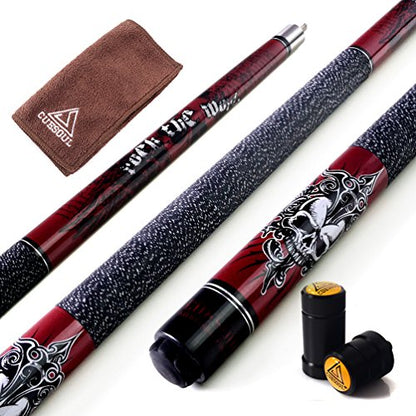 CUESOUL 58 inch 1/2 Maple Pool Cue Stick Kit-Rockin Series - color: G408, size: 21oz
