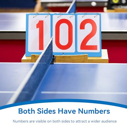 Scoreboard Flipper, Portable 3-Digit Flip Scoreboard Tabletop Score Keeper for Volleyball Basketball Table Tennis