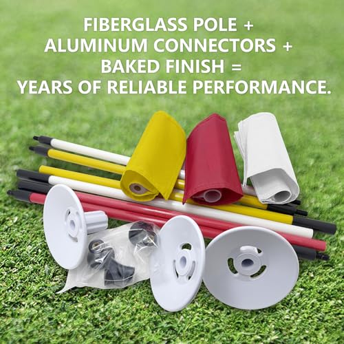 Golf Flagstick with Flag Surface - Portable Design, Ideal for Yard Practice Putting Green - color: yellow