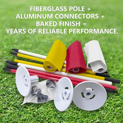 Golf Flagstick with Flag Surface - Portable Design, Ideal for Yard Practice Putting Green - color: yellow