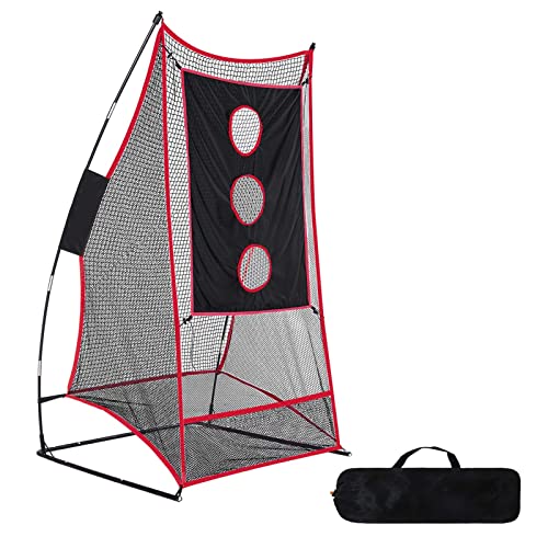 Football Kicking Cage - Portable Football Punting Practice Net with 3 Target Cloth - 3x6FT Sports Field Training Set for Youth Kickers & Adults