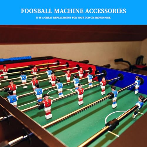 10PCS Tabletop Foosball Bushings Bearing Rods for Fun Games Accessories Black Foosball Machine Bearings Replacement Diameter Threaded Plastic Portable Size Foosball Replacement Parts