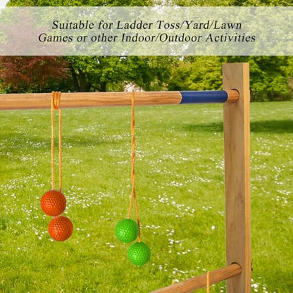16PCS Ladder Ball Set Ladder Toss Balls Replacement Balls with Storage Bag for Toss Match (Red Blue Green Orange)