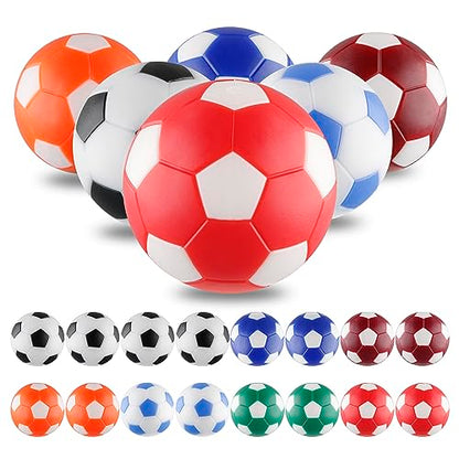 BQSPT 32mm Foosball Balls Foose Balls Table Soccer Game Replacement Foosballs 16pcs,Foosball Multicolor Official 32mm Mini Table Footballs Ball Accessory (16 Pack)