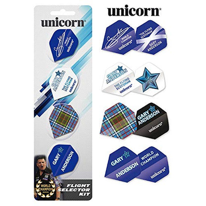 Dartfellas Unicorn Gary Anderson, 4 Set Flight Pack, The Flying Scotsman, Flight Selector Kit (4 Sets)